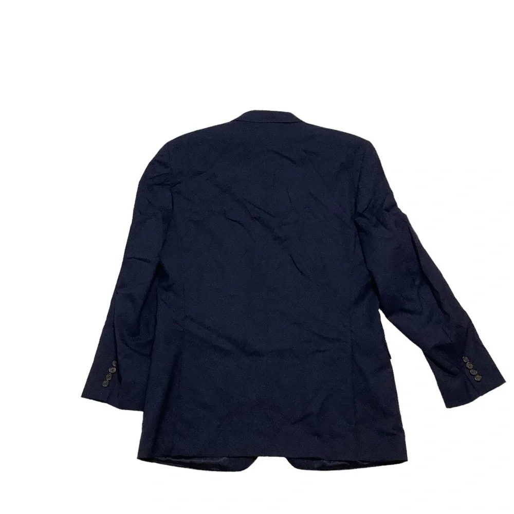 Lauren Ralph Lauren Black Label Wool Blazer Sz 42L Navy Blue Two Button